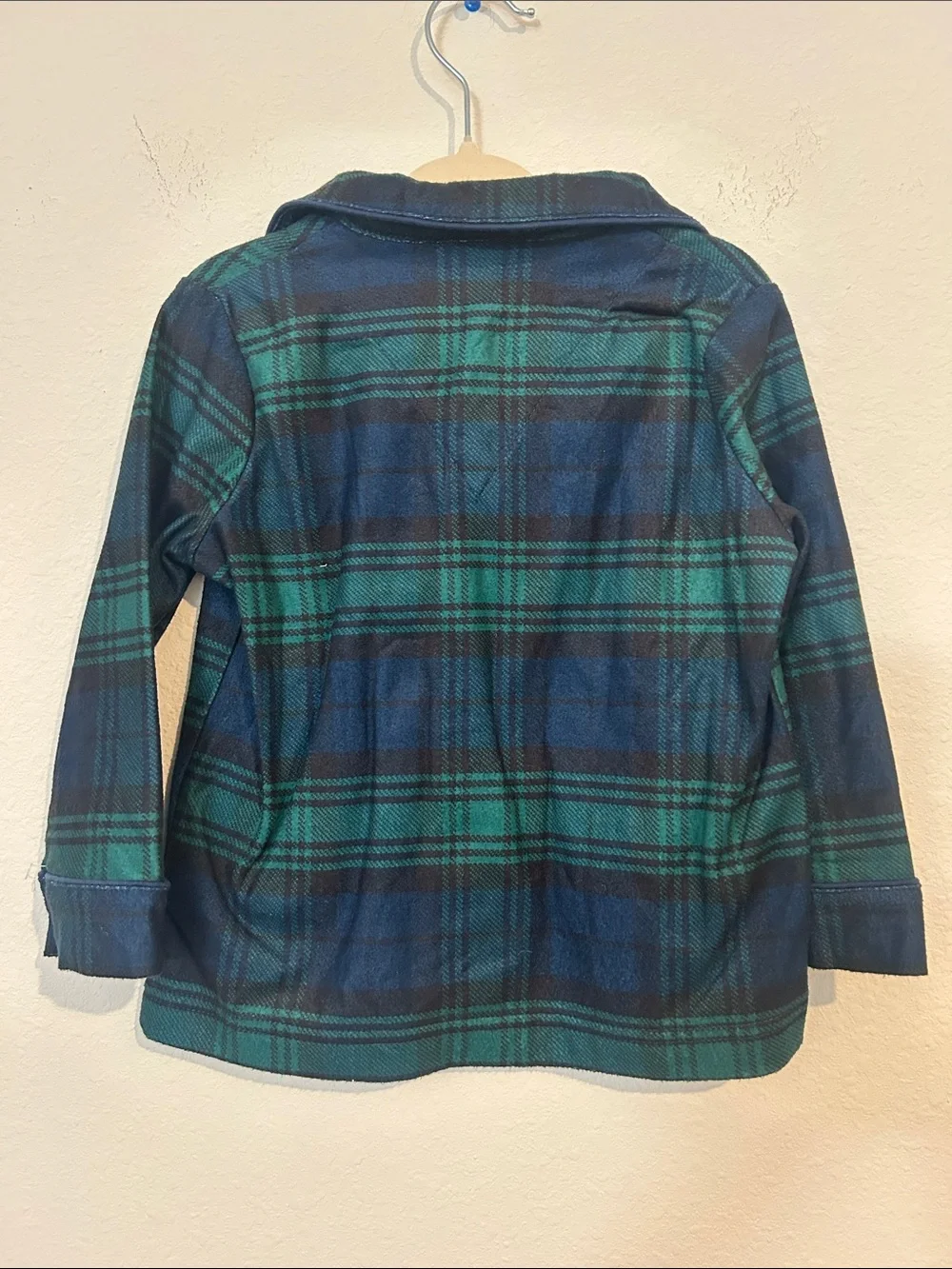 Wondershop Boys Plaid Flannel Pajama Set - Navy & Green
